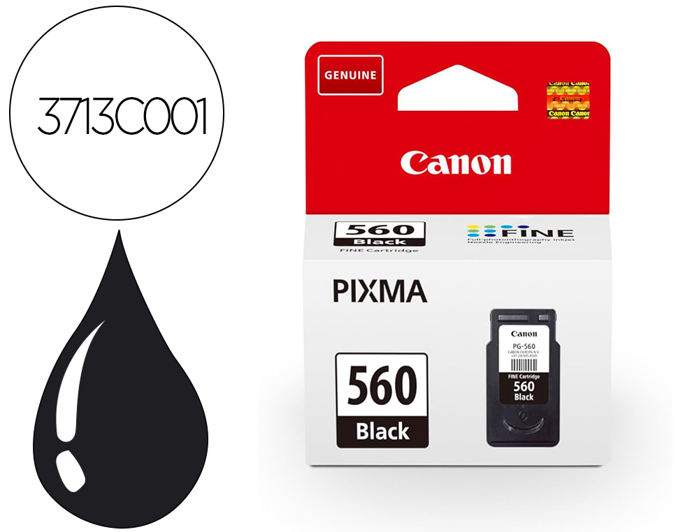 INK-JET CANON 560 PIXMA TS5350 / TS5351 / TS5352 / TS5353 NEGRO 180 PAGINAS