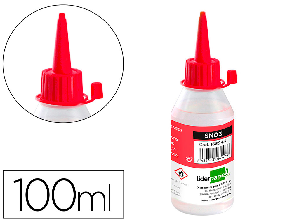 SILICONA LIQUIDA LIDERPAPEL PARA MANUALIDADES BOTE DE 100 ML