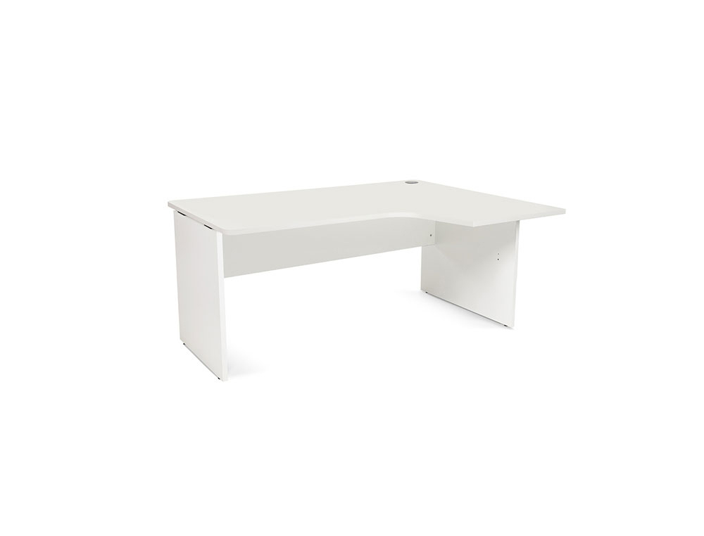 MESA ROCADA SERIE WORK 160X120 CM DERECHA ACABADO AW04 BLANCO/BLANCO