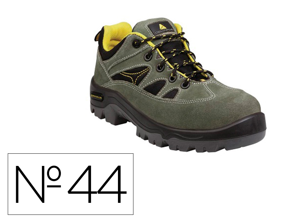 ZAPATOS DE SEGURIDAD DELTAPLUS TREK DE PIEL SERRAJE PUNTERA Y SUELA COMPOSITE VERDE TALLA 44