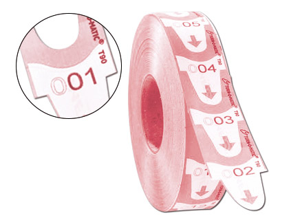 TICKETS TURNOMATIC 31X67 MM COLOR ROSA ROLLO 4000 TICKETS