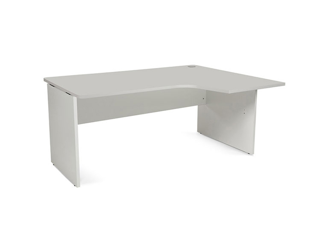 MESA ROCADA SERIE WORK 160X120 CM DERECHA ACABADO AN02 GRIS/GRIS