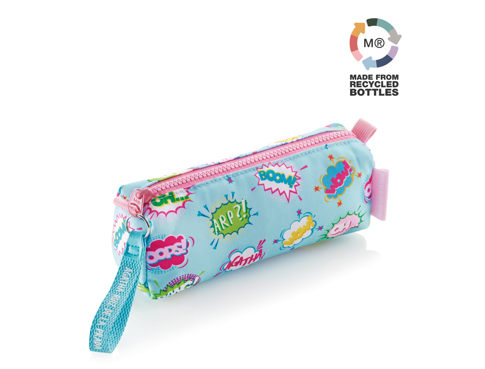 BOLSO ESCOLAR MIQUELRIUS PORTATODO REDONDO RECICLADO ARP WOW 205X60X75 MM