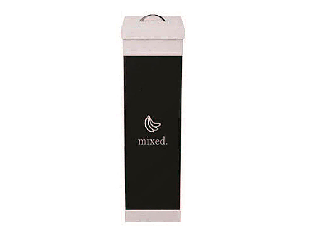 CONTENEDOR PAPELERA RECICLAJE PAPERFLOW CON TAPA POLIESTIRENO PARA RESIDUOS ORGANICOS 60 L 76X36,3X26,3