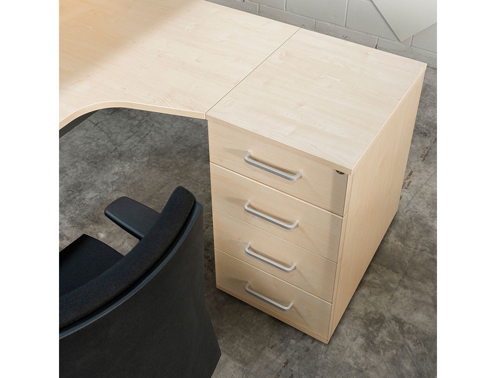 CAJONERA ROCADA CON CUATRO CAJONES SERIE STORE 60X50X72 CM ACABADO AN01 GRIS/HAYA