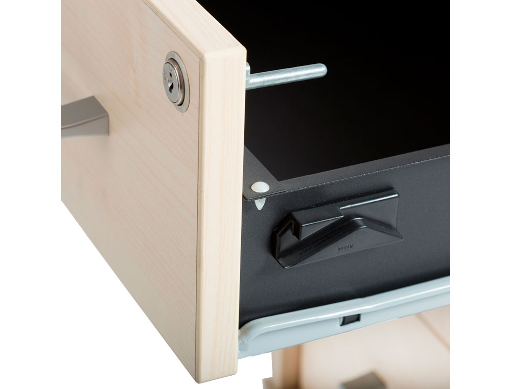 CAJONERA ROCADA CON TRES CAJONES SERIE STORE 60X50X72 CM ACABADO AW04 BLANCO/BLANCO