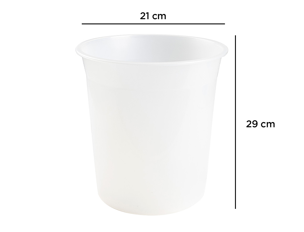 PAPELERA PLASTICO Q-CONNECT TRANSPARENTE 13 LITROS 275X285 MM
