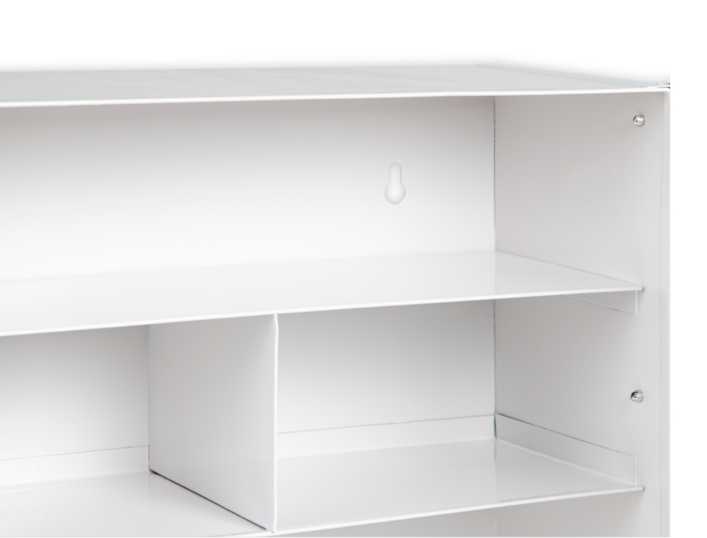 BOTIQUIN Q-CONNECT METALICO 4 COMPARTIMENTOS VACIO PRIMEROS AUXILIOS 330X360X120 MM