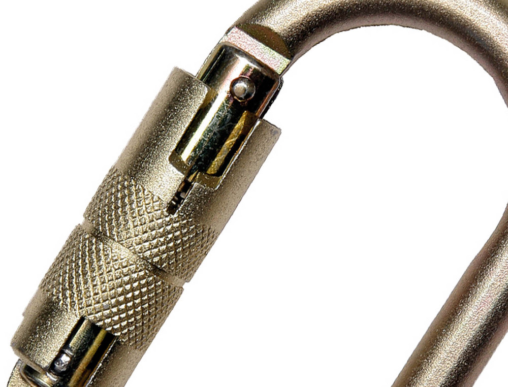 MOSQUETON FARU ACERO GALVANIZADO AUTOMATICO VIROLA 18 MM RESISTENCIA 25 KN