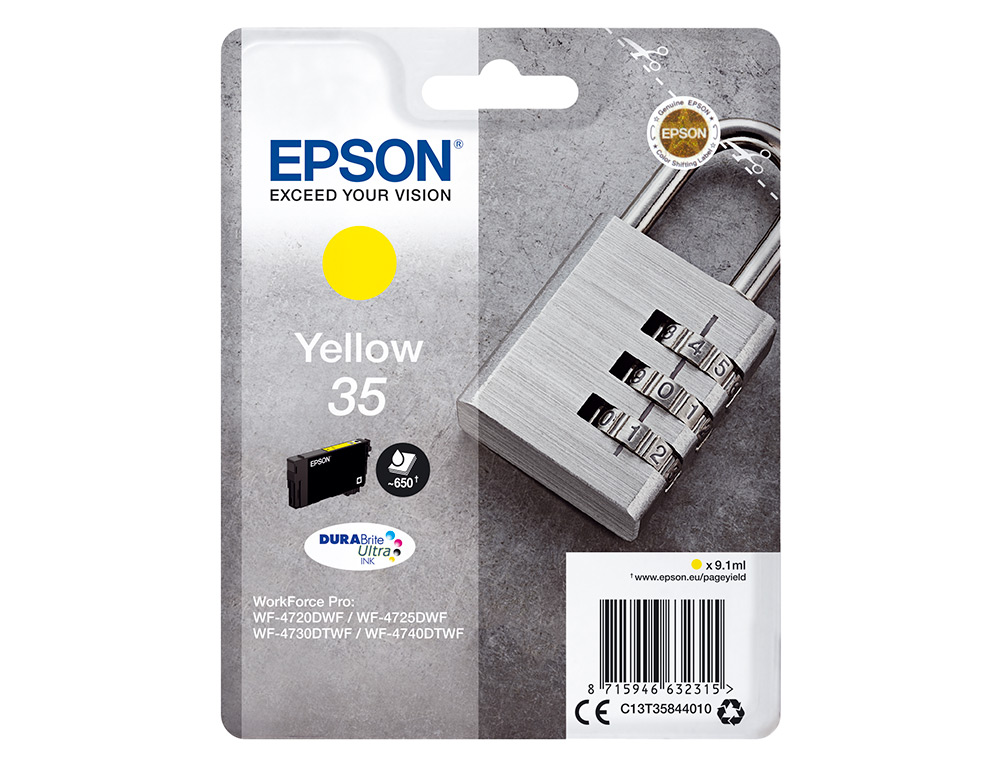 INK-JET EPSON SINGLEPACK AMARILLO 35 DURABRITE ULTRA INK