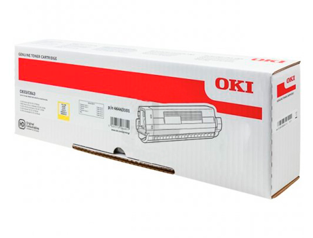 TONER OKI LASER 46443101 C833 / C843 AMARILLO 10000 PAGINAS