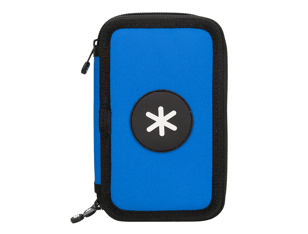PLUMIER ESCOLAR ANTARTIK TRIPLE CREMALLERA COLOR AZUL 36 PIEZAS