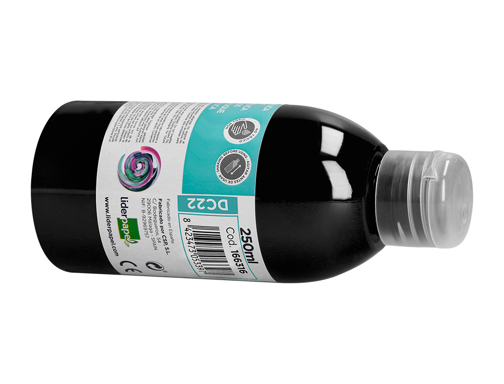 PINTURA ACRILICA LIDERPAPEL BOTE DE 250 ML NEGRO