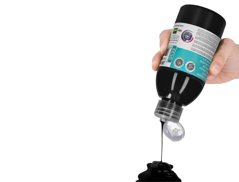 PINTURA ACRILICA LIDERPAPEL BOTE DE 250 ML NEGRO