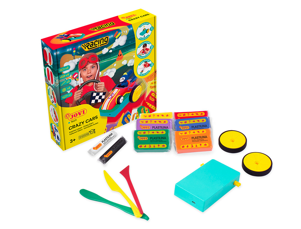JUEGO JOVI PLASTILINA JOVITECH CRAZY CARS FANTASY KIT