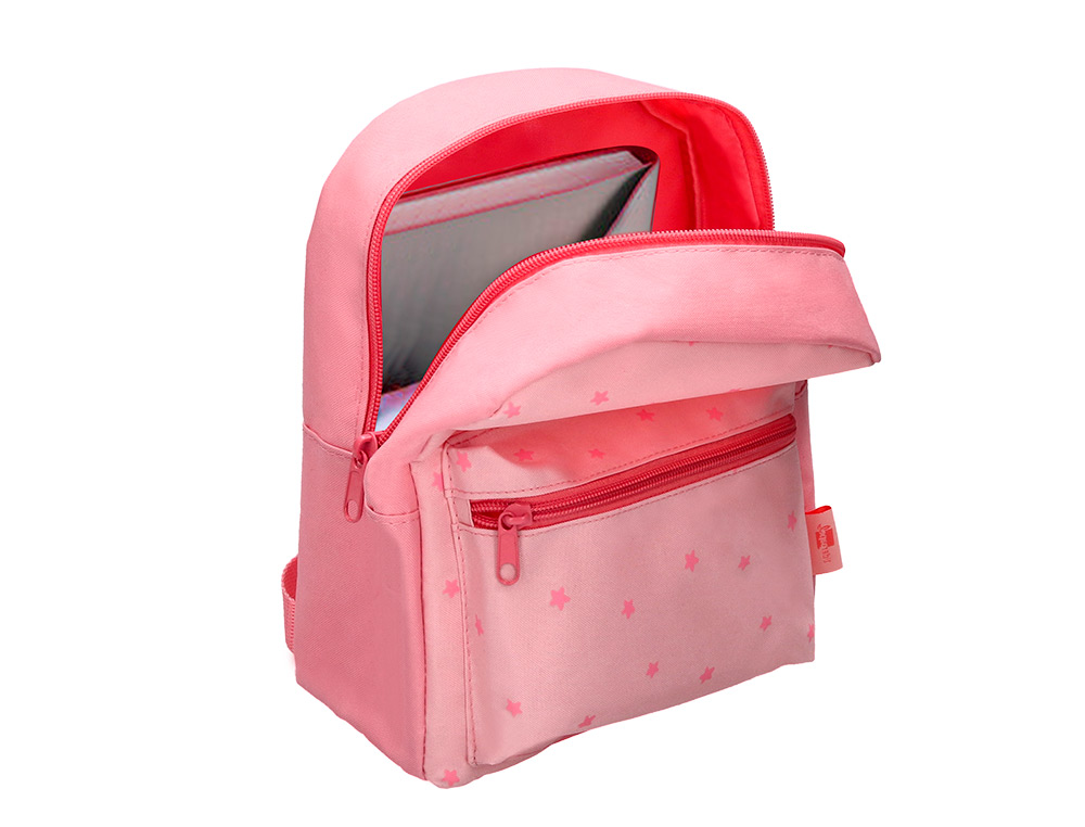 MOCHILA PREESCOLAR LIDERPAPEL KIDS ROSA 250X115X210 MM