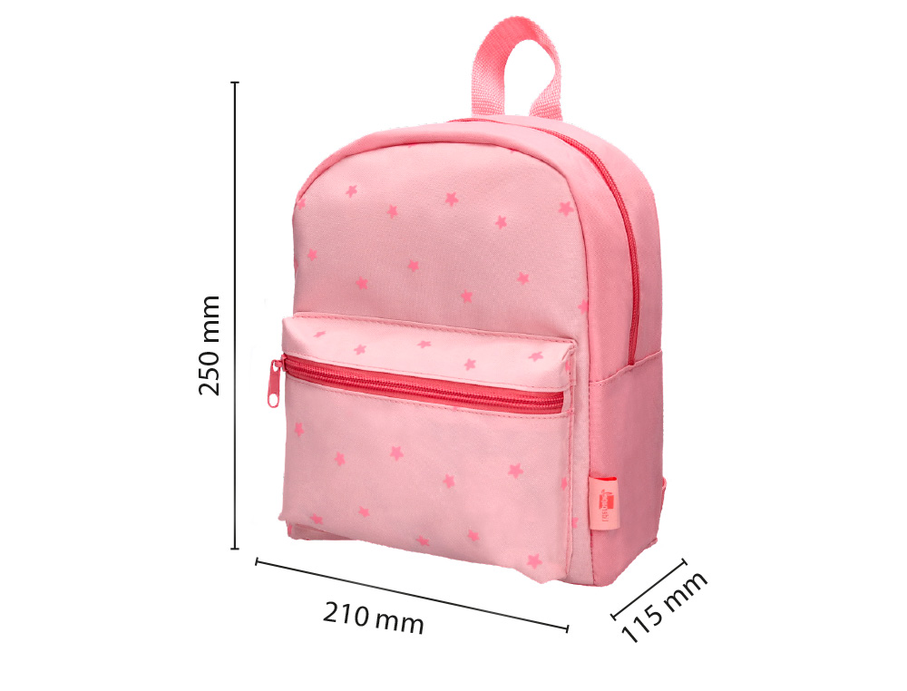 MOCHILA PREESCOLAR LIDERPAPEL KIDS ROSA 250X115X210 MM