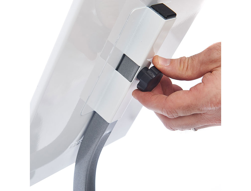 EXPOSITOR ROCADA DE SUELO MAGNETICO ROTATIVO 90 HORIZONTAL/VERTICAL ALTURA AJUSTABLE DIN A3