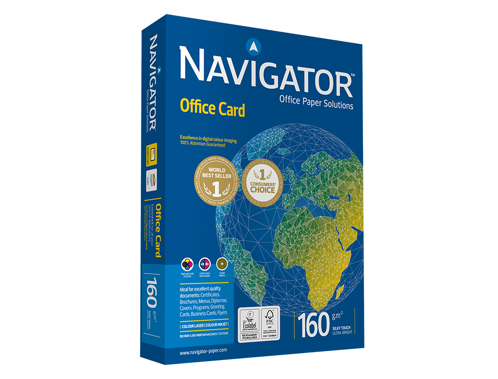 PAPEL FOTOCOPIADORA NAVIGATOR DIN A3 160 GRAMOS PAPEL MULTIUSO INK-JET Y LASER PAQUETE DE 250 HOJAS