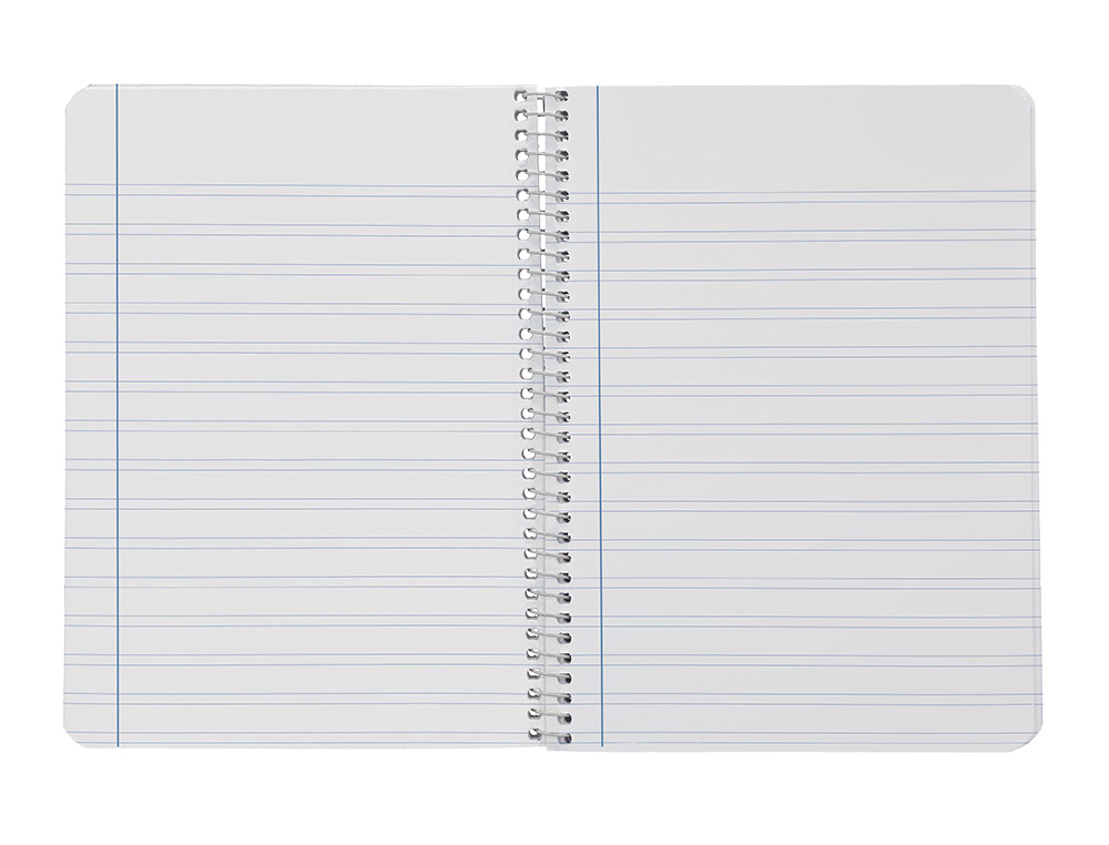 CUADERNO ESPIRAL LIDERPAPEL A4 SMART TAPA BLANDA 80H 75GR PAUTA 3,5MM CON MARGEN COLORES SURTIDOS