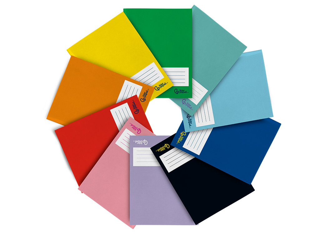 LIBRETA LIDERPAPEL SMART A5 PLUS 48 HOJAS 75G/M2 HORIZONTAL DOBLE MARGEN COLORESURTIDOS