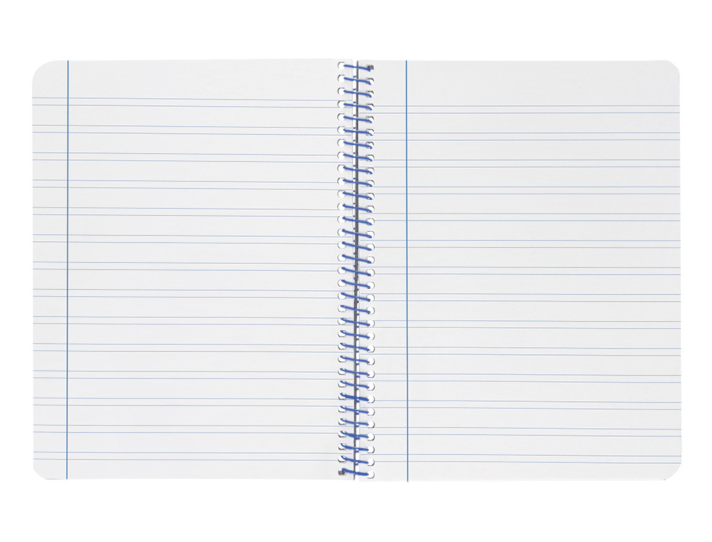 CUADERNO ESPIRAL LIDERPAPEL A4 WONDER TAPA PLASTICO 80H 90GR PAUTA ANCHA 3,5MM CON MARGEN COLOR AMARILLO