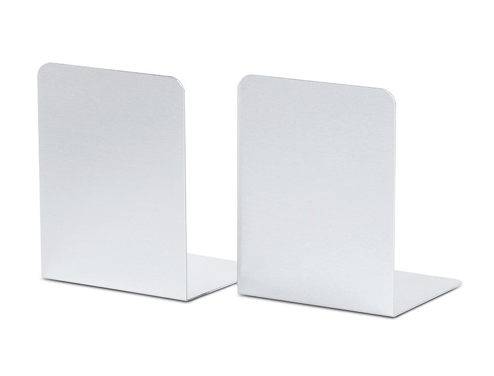 APOYALIBROS METALICO MAUL ALUMINIO 100X100X130 MM PACK DE 2 UNIDADES