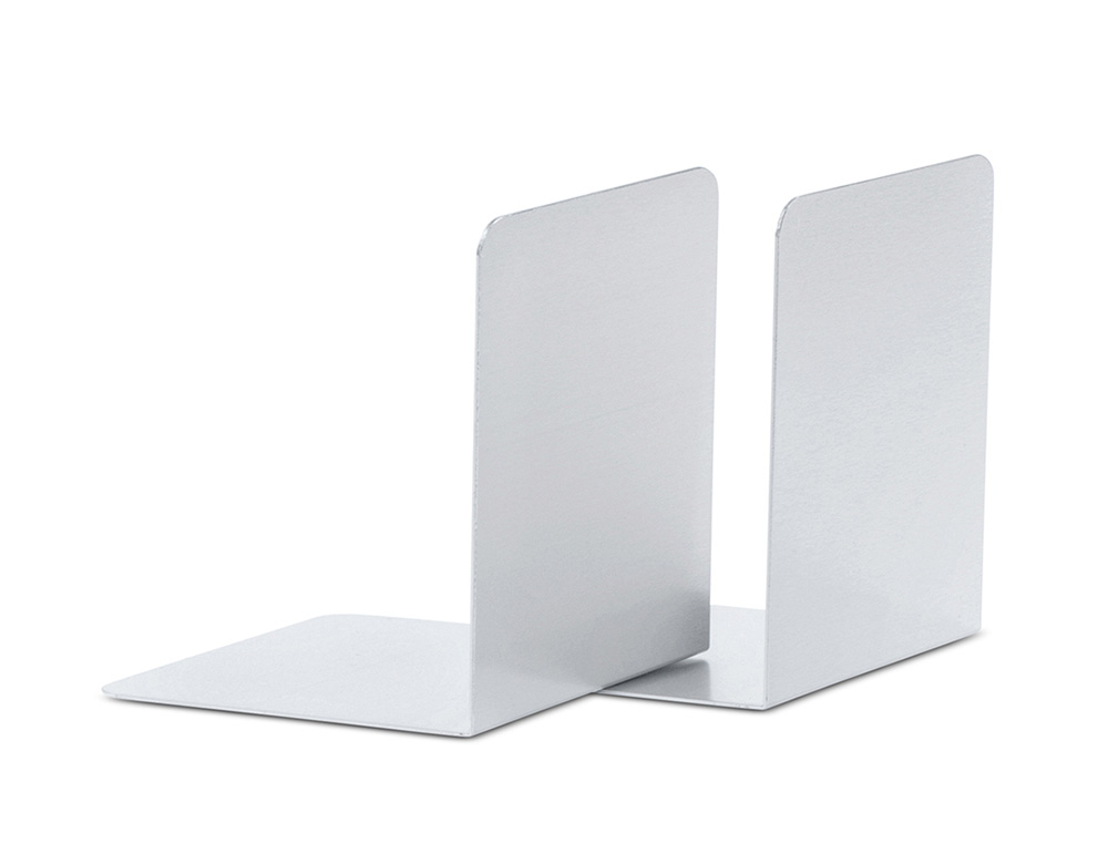 APOYALIBROS METALICO MAUL ALUMINIO 100X100X130 MM PACK DE 2 UNIDADES