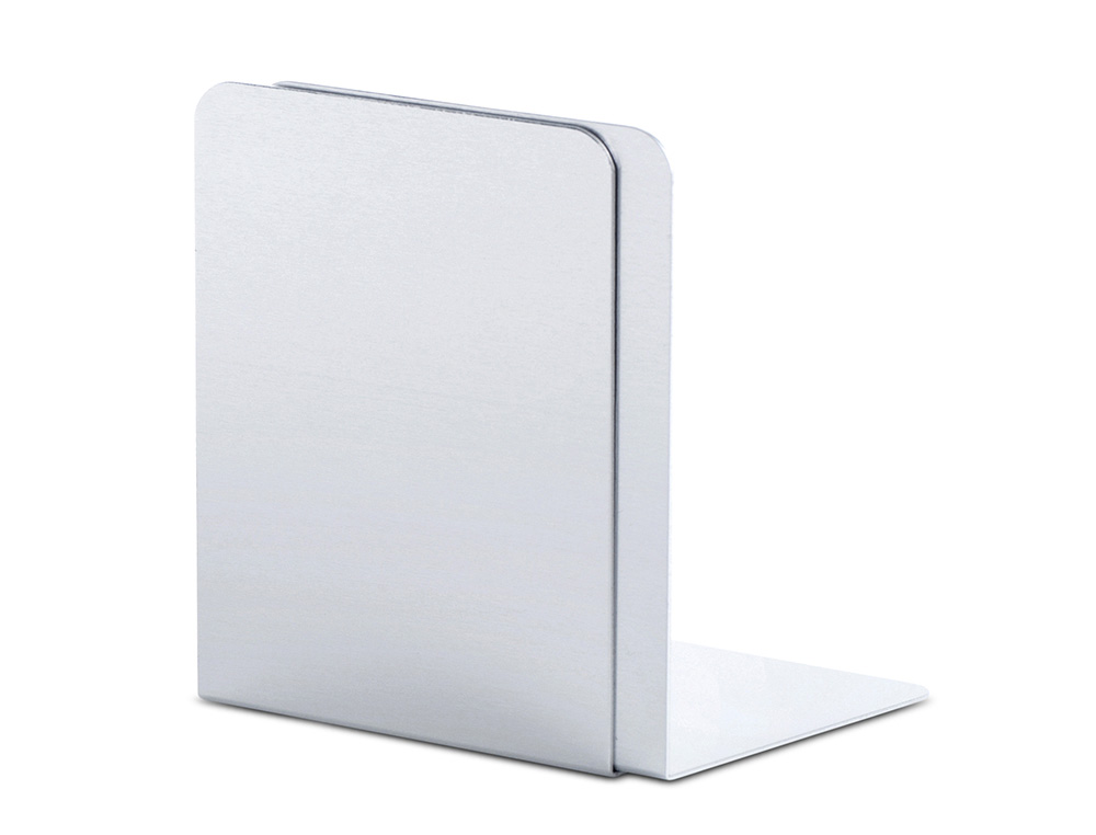 APOYALIBROS METALICO MAUL ALUMINIO 100X100X130 MM PACK DE 2 UNIDADES
