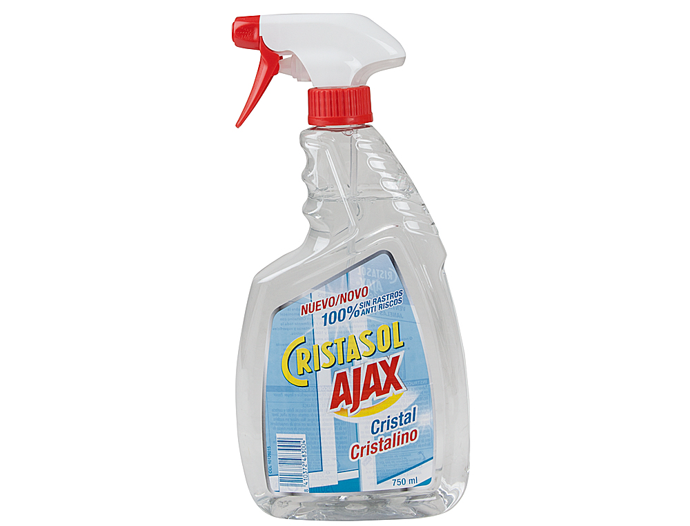LIMPIACRISTALES LIQUIDO AJAX CRISTALINO CON PISTOLA PULVERIZADORA 750 ML
