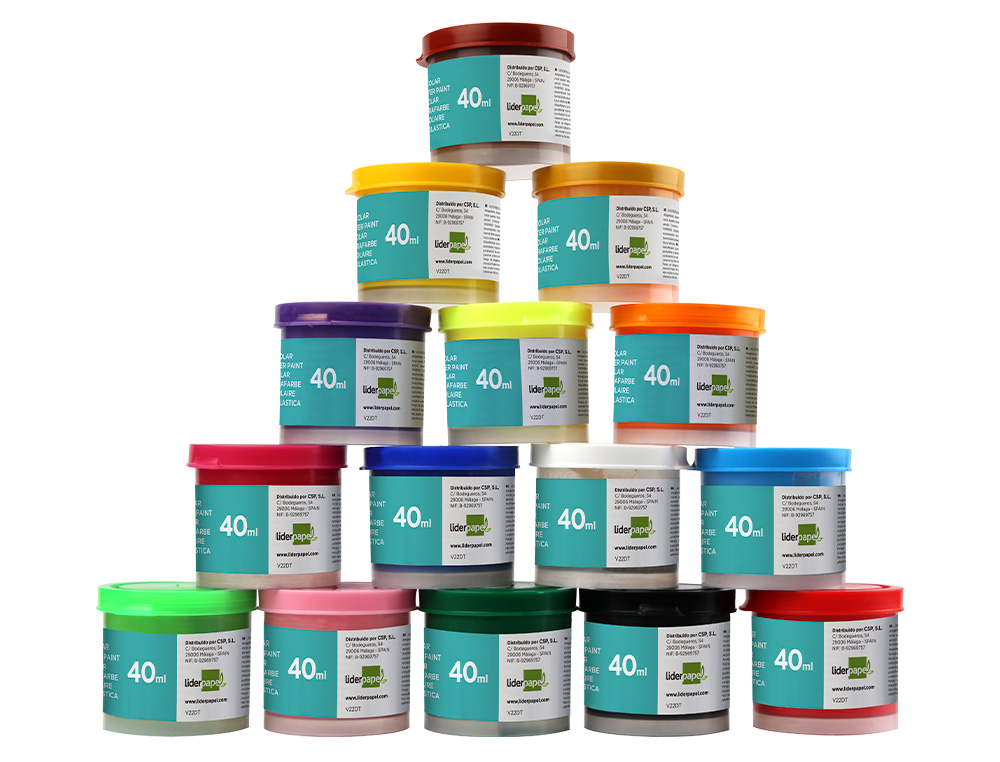 TEMPERA LIDERPAPEL ESCOLAR 40 ML AZUL ULTRAMAR