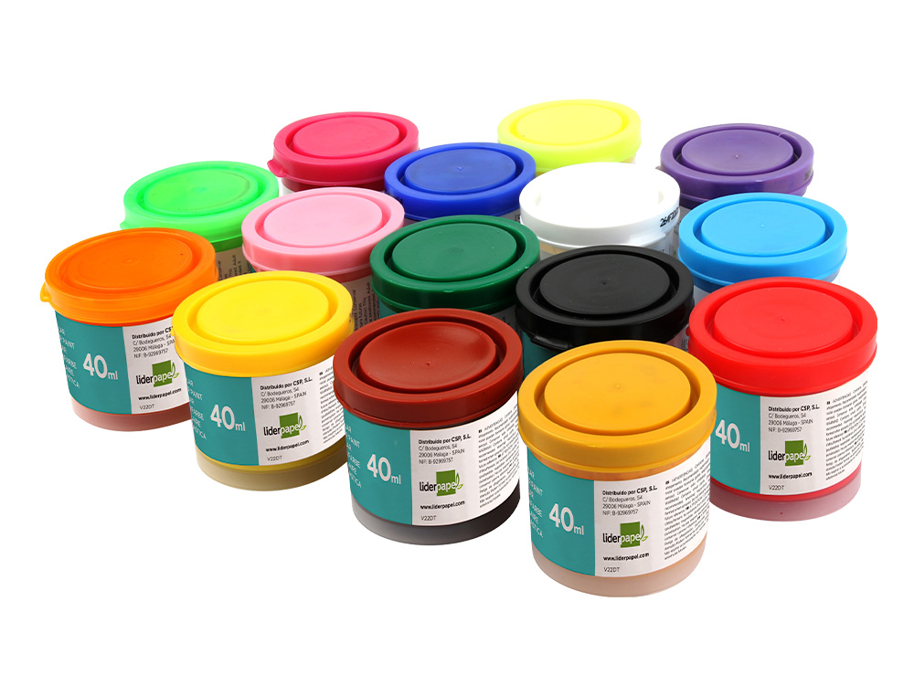 TEMPERA LIDERPAPEL ESCOLAR 40 ML AZUL ULTRAMAR