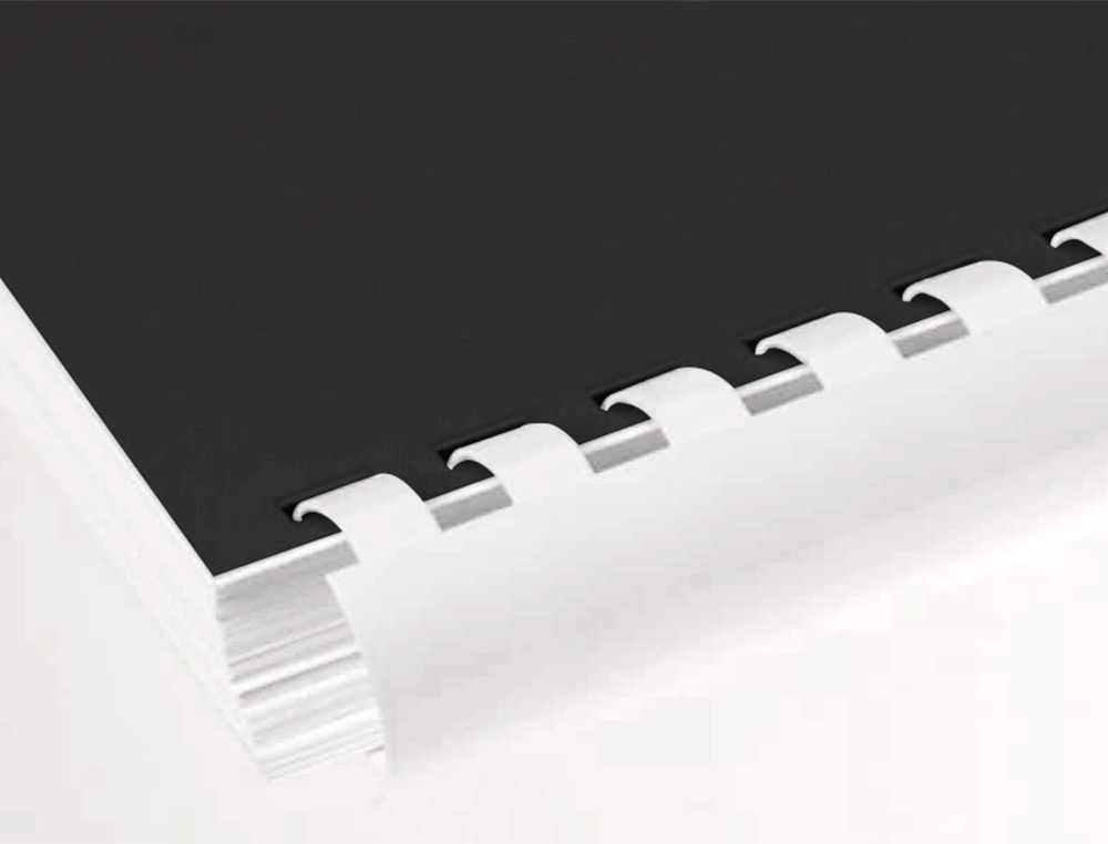 CANUTILLO Q-CONNECT REDONDO 14 MM PLASTICO BLANCO CAPACIDAD 130 HOJAS CAJA DE 100 UNIDADES