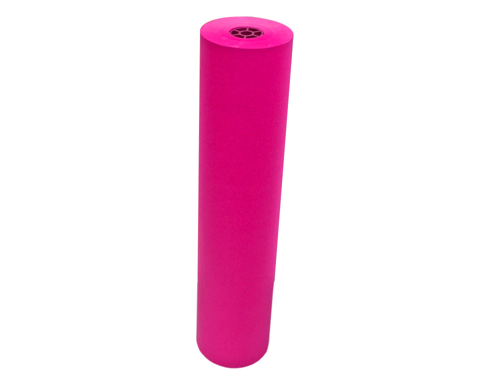 PAPEL KRAFT VERJURADO LIDERPAPEL FUCSIA ANCHO 1 MT LONGITUD 150 MT GRAMAJE 65 GR PESO 10 KG