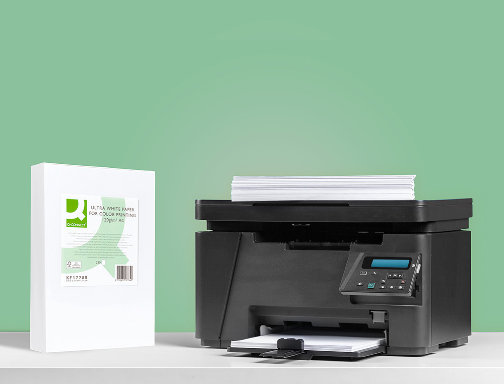 PAPEL FOTOCOPIADORA Q-CONNECT ULTRA WHITE DIN A4 120 GRAMOS PAQUETE DE 250 HOJAS