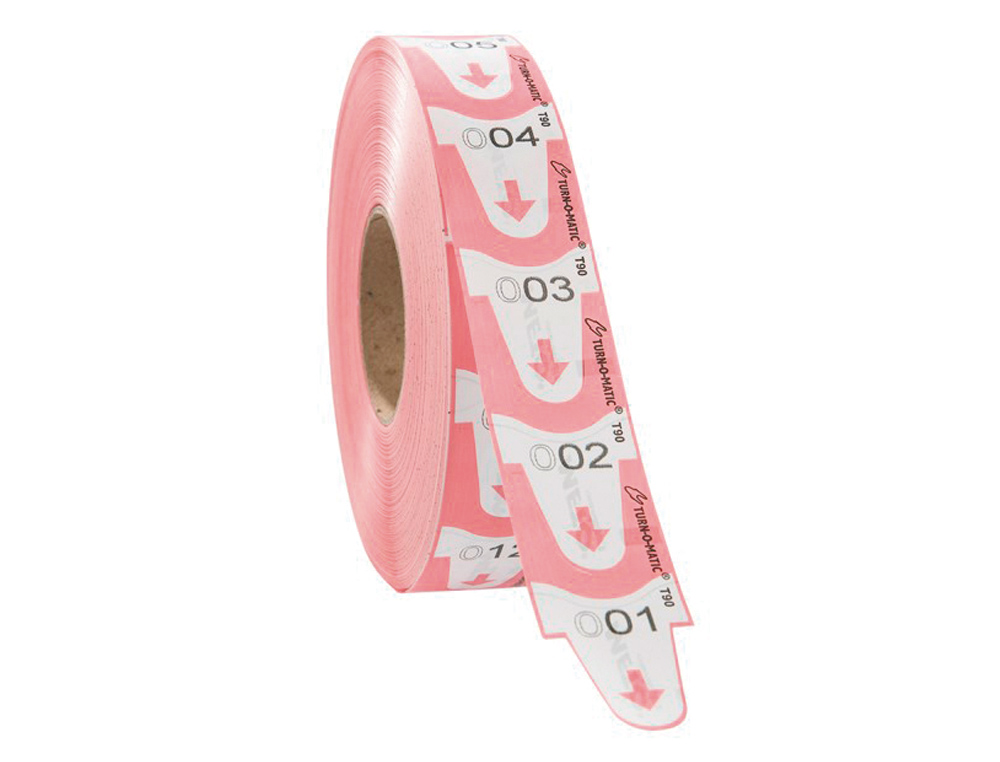 TICKETS TURNOMATIC 31X67 MM COLOR ROSA ROLLO 4000 TICKETS